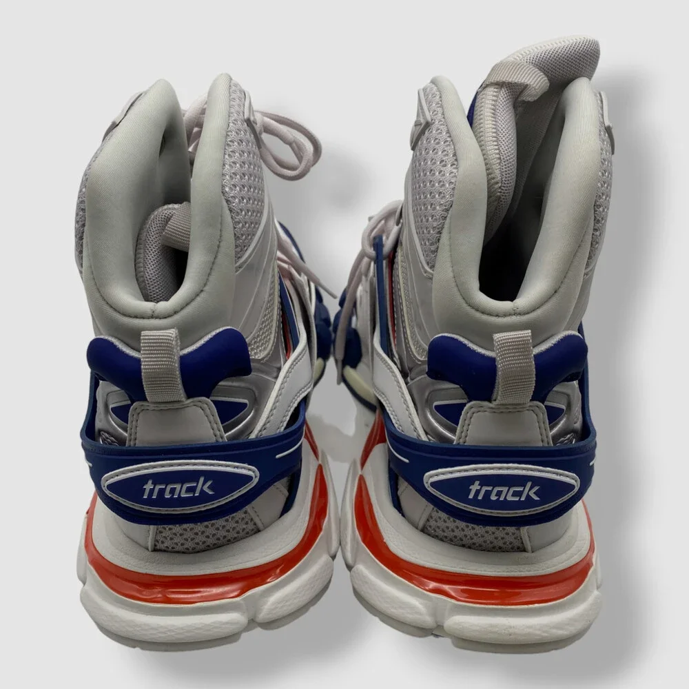 $1490 Balenciaga Mens White Track Hike Caged Mesh High-Top Sneakers Shoes 42 - Picture 6 of 7